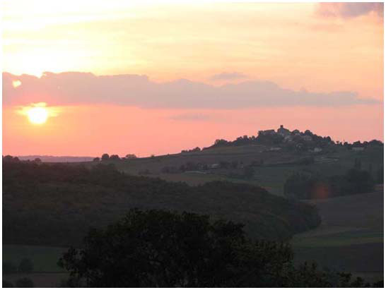 coucher de soleil sur Montastruc