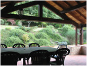 Terrasse du grand gite pr�s de la piscine